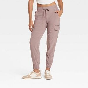 All In Motion - Women's Active Light Mid-Rise Cargo Joggers - All  Brown